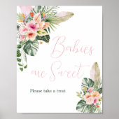 Aloha Baby Tropical Baby Dusche Babys sind süß Poster (Vorne)