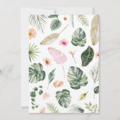 Aloha Baby Tropical Baby Dusche Einladung (Rückseite)