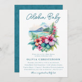 Aloha Baby Tropical Baby Shower Einladung (Vorne/Hinten)