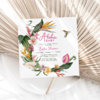 Aloha Baby Tropical Floral Wreath Baby Dusche