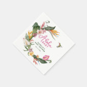 Aloha Baby Tropical Floral Wreath Baby Dusche Serviette (Ecke)