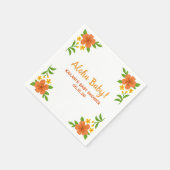 Aloha Baby! Tropical Hawaiian Floral Baby Dusche Serviette (Ecke)