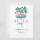 Aloha Baby Tropical Palm Tree Baby Dusche Einladung (Vorderseite)