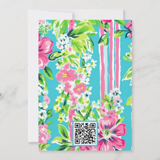 Aloha Baby Tropical Palm Tree Baby Dusche Einladung (Rückseite)