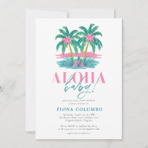 Aloha Baby Tropical Palm Tree Baby Dusche Einladung
