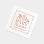 Aloha Baby Tropical Pineapse Baby Shower Servietten Mit Folie (Links)