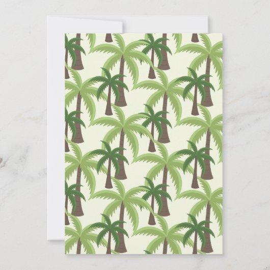 Aloha Baby Tropical Theme Baby Dusche Einladung (Rückseite)