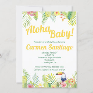 Aloha Baby! Tropische Babydusche mit Touchscreen Einladung