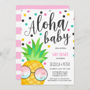 Aloha Babyparty-Einladungs-Ananas-Babyparty Einladung