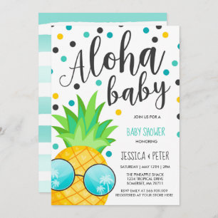 Aloha Babyparty-Einladungs-Ananas-Babyparty Einladung