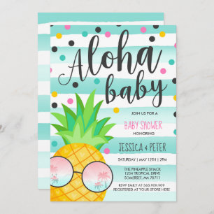 Aloha Babyparty-Einladungs-Ananas-Babyparty Einladung