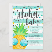 Aloha Babyparty-Einladungs-Ananas-Babyparty Einladung (Vorderseite)