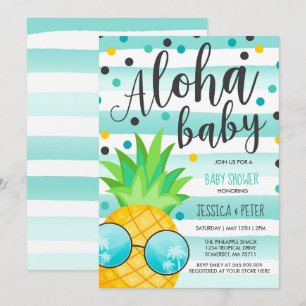 Aloha Babyparty-Einladungs-Ananas-Babyparty Einladung