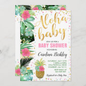 Aloha Babyparty-Einladungs-tropische Babyparty Einladung (Vorne/Hinten)