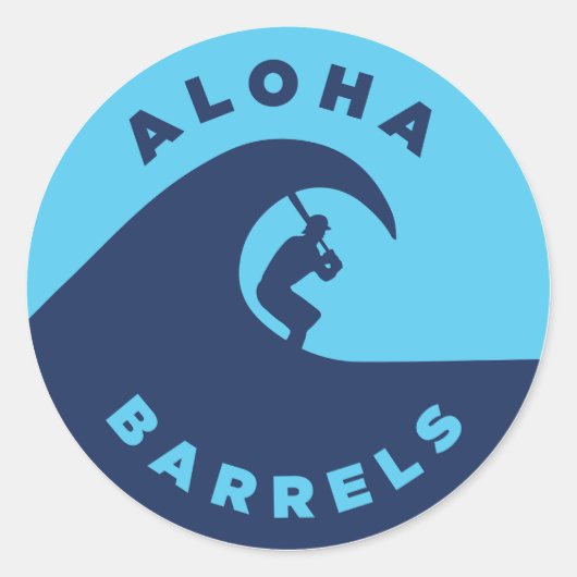 Aloha Barrels 2 - Farbkreiszeichen Runder Aufkleber (Vorderseite)
