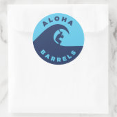 Aloha Barrels 2 - Farbkreiszeichen Runder Aufkleber (Tasche)