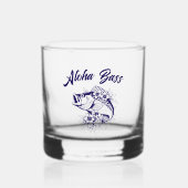 Aloha Bass-Blue Hawaiian Whiskyglas (Vorderseite)