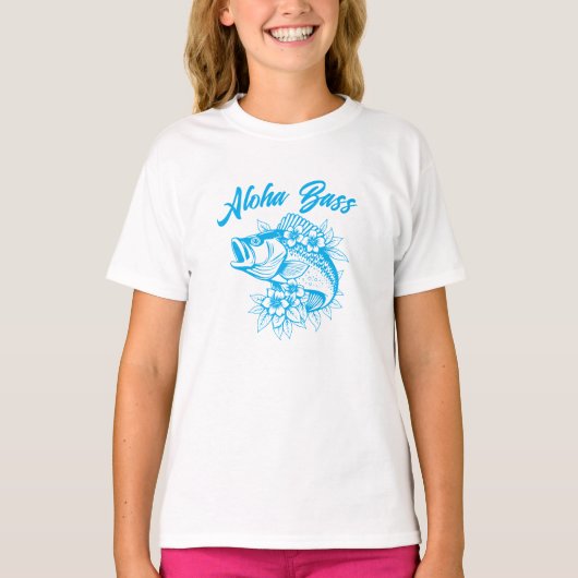 Aloha Bass-Fisherman Style blue T-Shirt (Vorderseite)