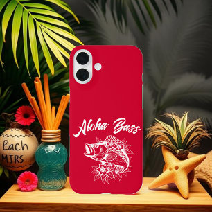 Aloha Bass Hawaiian Cherry Red iPhone 16 Plus Hülle