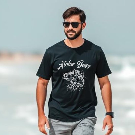 Aloha Bass Hawaiian Fisherman Style T-Shirt