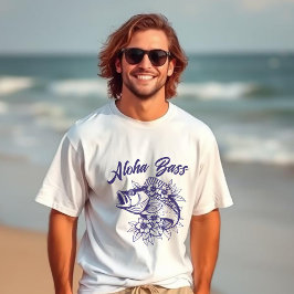 Aloha Bass Hawaiian Fisherman Style T-Shirt