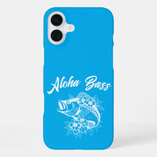 Aloha Bass Hawaiian Hellblau iPhone 16 Plus Hülle