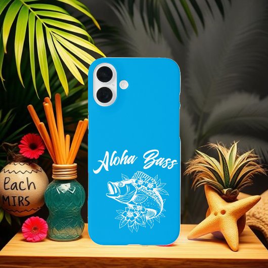 Aloha Bass Hawaiian Light Blue Case-Mate iPhone Hülle