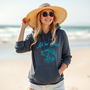 Aloha Bass Hawaiian-Tropical Blume-Fisherman Hoodie