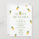 Aloha Beach Ananas Junggeselinnen-Abschied Einladung (Vorderseite)