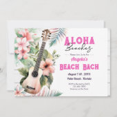 Aloha Beach Bachelorette Wochenende Einladung (Vorderseite)