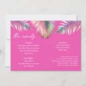 Aloha Beach Bachelorette Wochenende Einladung (Rückseite)