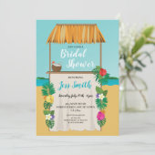 Aloha Beach Brautparty Party Hochzeitsmeer Einladung (Stehend Vorderseite)