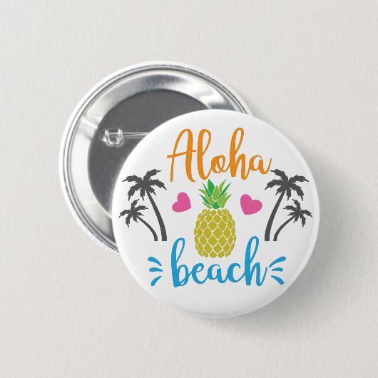 Aloha Beach Button (Vorne & Hinten)