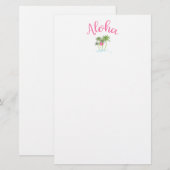 Aloha Beach Hawaiian Style Summera Briefpapier (Vorne/Hinten)