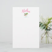 Aloha Beach Hawaiian Style Summera Briefpapier (Stehend Vorderseite)