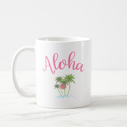 Aloha Beach Hawaiian Style Summera Kaffeetasse (Links)