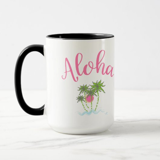 Aloha Beach Hawaiian Style Summera Tasse (Links)