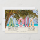 Aloha Beach Hochzeit in Urlaubsort Foto Save The Date (Vorderseite)