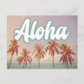 Aloha Beach Hochzeit in Urlaubsort Save the Date Ankündigungspostkarte (Vorderseite)