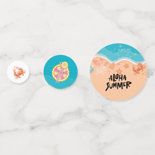 Aloha Beach Party Collection Konfetti (Rückseiten)