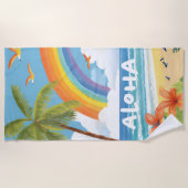 Aloha Beach Spaß Strandtuch (Vorderseite)