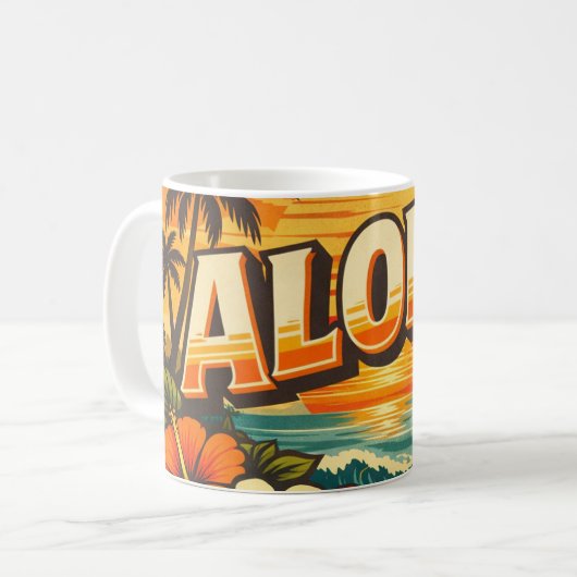 Aloha Beach Sunset Island  Kaffeetasse (Vorderseite Links)