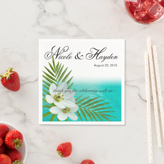 Aloha Beach Tropical Blume Serviette (Beispiel)