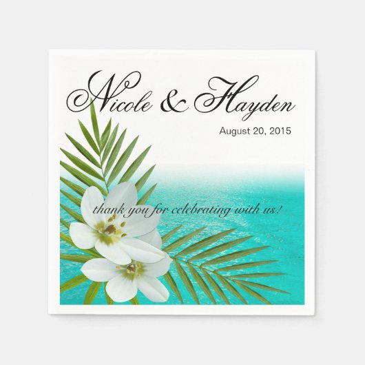 Aloha Beach Tropical Blume Serviette (Vorderseite)