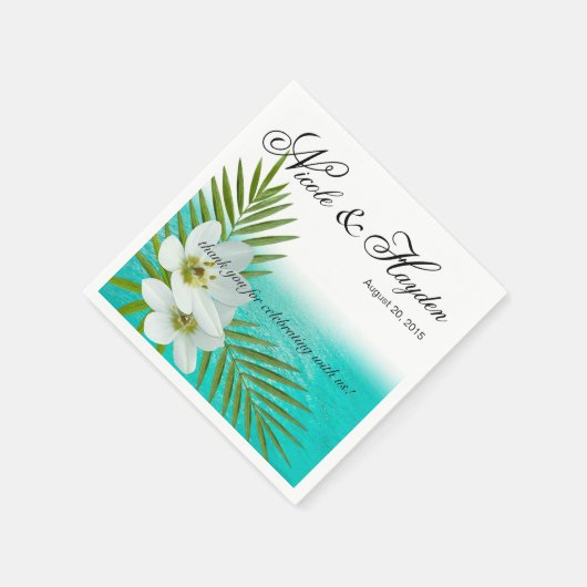 Aloha Beach Tropical Blume Serviette (Ecke)