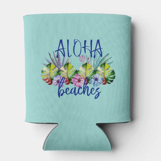 Aloha Beach Tropical Hawaiian Summer Dosenkühler (Rückseite)