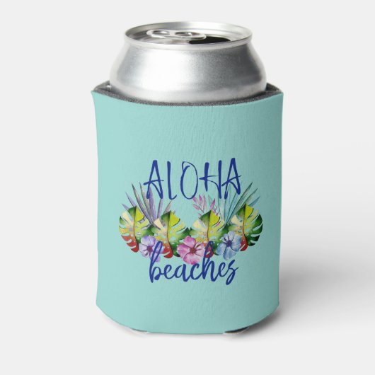 Aloha Beach Tropical Hawaiian Summer Dosenkühler (Kanne Rückseite)