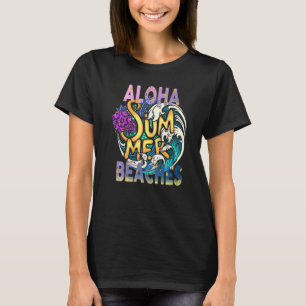 Aloha Beach Tropical Hawaiian Summer Island Vaca T-Shirt