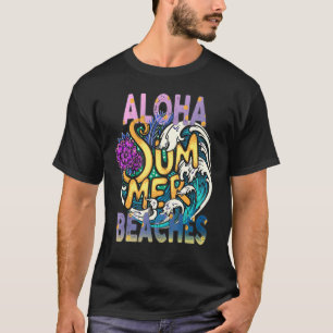 Aloha Beach Tropical Hawaiian Summer Island Vaca T-Shirt