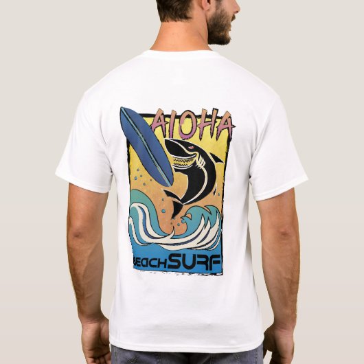 Aloha - Beach Wellenreiten T-Shirt (Rückseite)